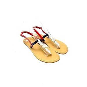 Vintage 1990s Americana patent leather Capri sandals